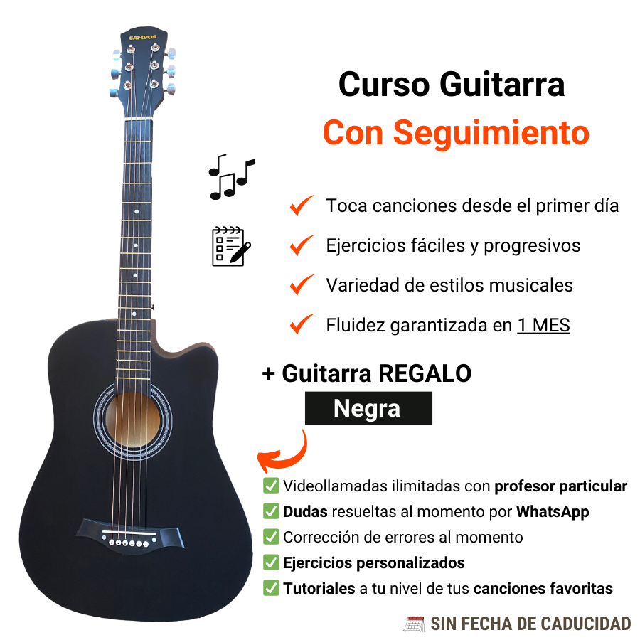 Curso De Guitarra Desde 0 + GUITARRA DE REGALO