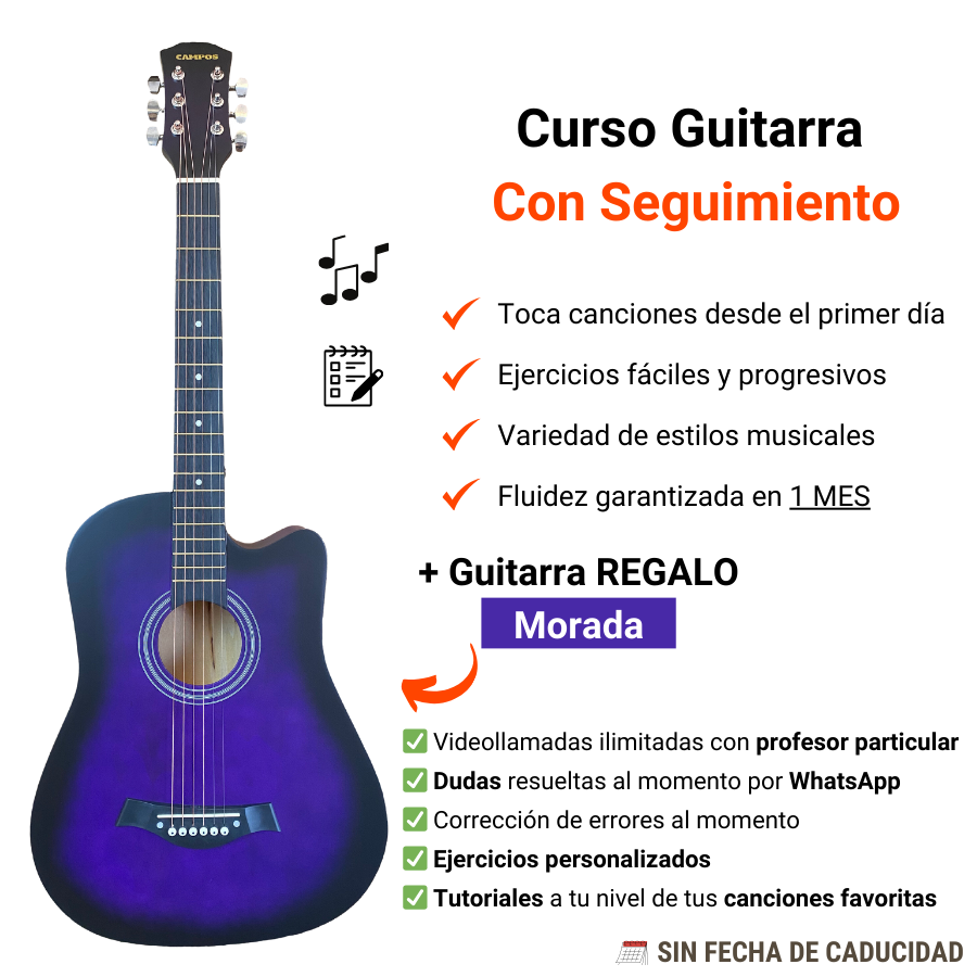 Curso De Guitarra Desde 0 + GUITARRA DE REGALO